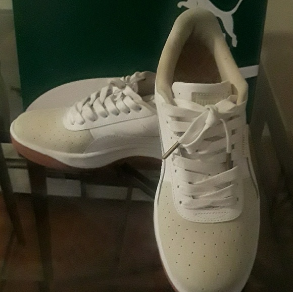 Whisper White & White'Gold Puma Sneakers - Picture 3 of 3